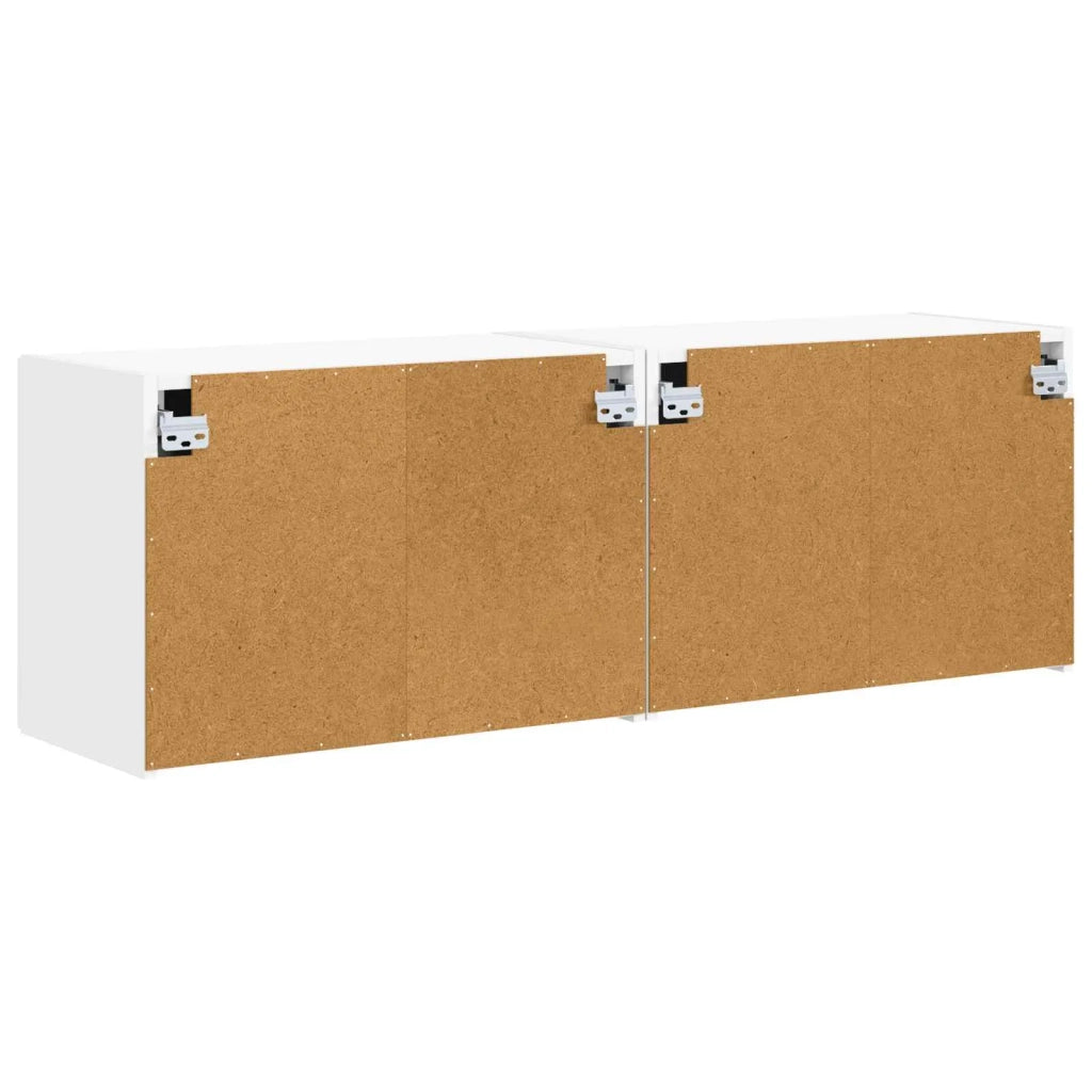 Mobile TV da parete 2 pcs Bianco 59,5 x 31 x 40 cm 892330