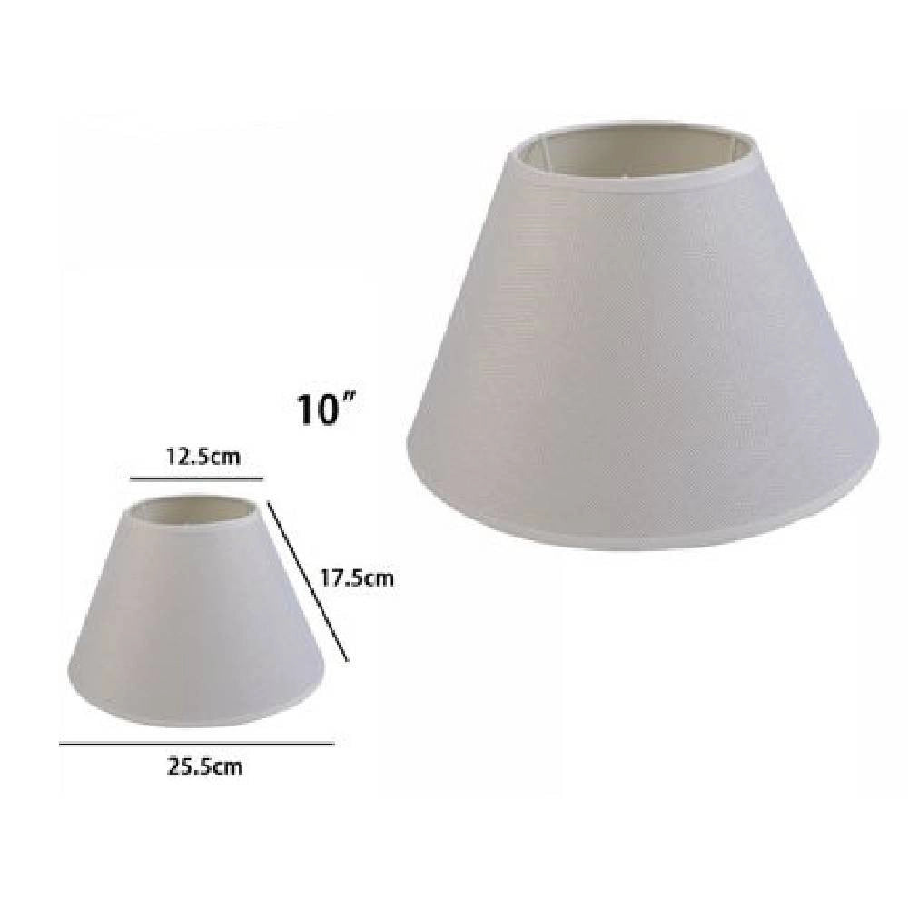 Trade Shop - Paralume Conico Cilindro Classico Ricambio Per Lampada E Applique In Tessuto Tnt - Bianco   -10"   -