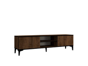 Porta TV in legno "Erem" - 180 x 40 x 45 cm - NoceNero