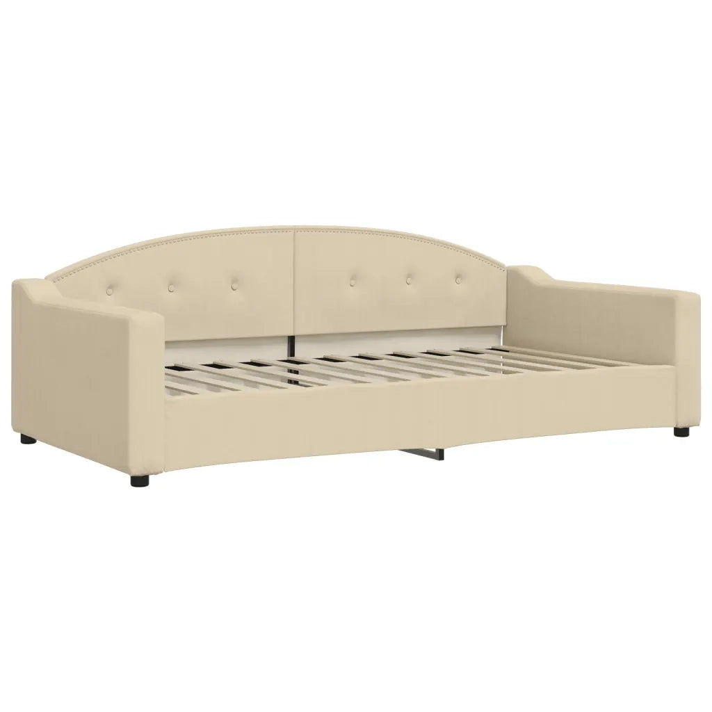 Divano Letto con Letto Estraibile-Sofa Letto-Daybed Crema 100x200 cm in Tessuto 361222