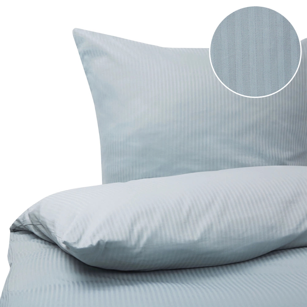 Set di biancheria da letto 155 x 200 cm in cotone a tinta unita grigio camera da letto stile classico