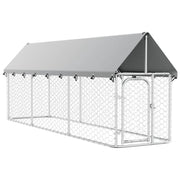 Gabbia per Cani da Esterno con Tetto-Cassa per cani 400x100x150 cm