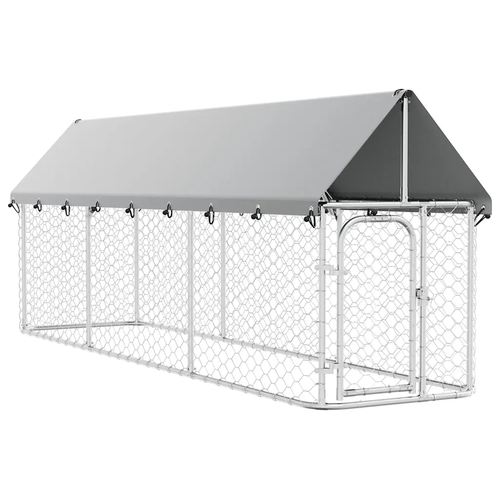 Gabbia per Cani da Esterno con Tetto-Cassa per cani 400x100x150 cm