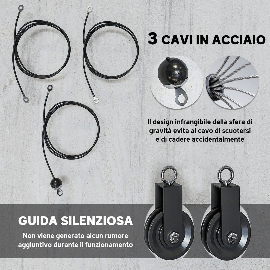 Pulley Machine Home Gym e Puleggia LAT Machine, Attacco per Dischi Pesi Universali e Accessori