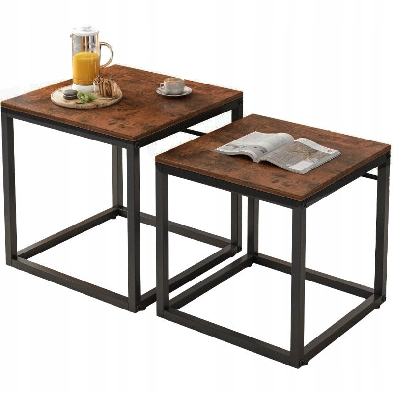 Tavolino da salotto 50x50x50,5 cm, finitura marrone, ideale per il tuo soggiorno.