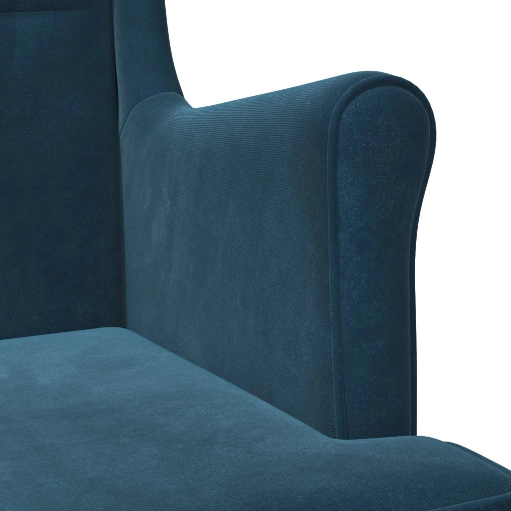 Poltrona | Sedia Relax Blu Velluto