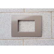 Trade Shop - Placca Placche Placchete Compatibili Living Light In Abs 3 4 7 Posti Colorate - Tortora -4 Fori     -