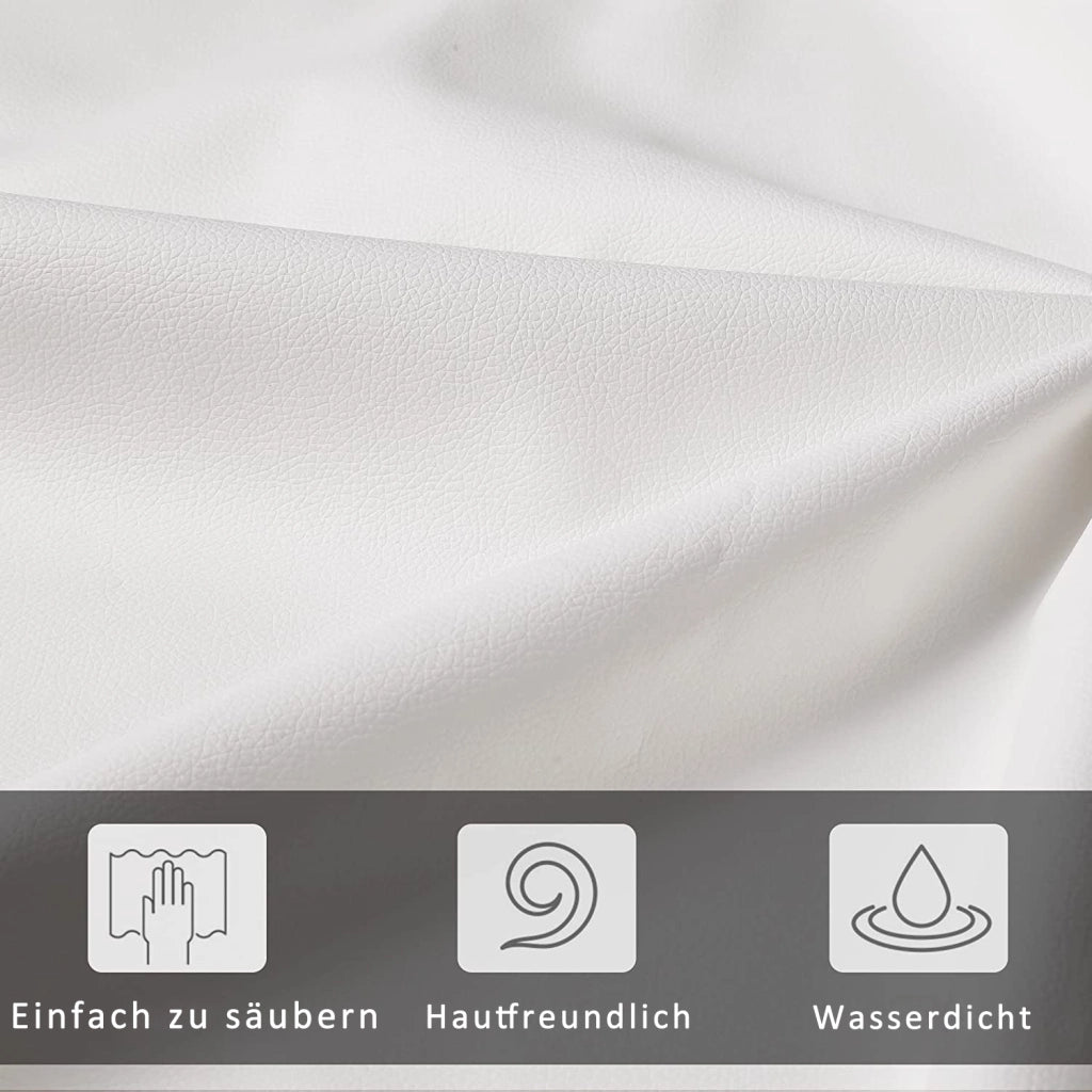 LETTO Imbottito 160x200 cm Bianco con LED e contenitore