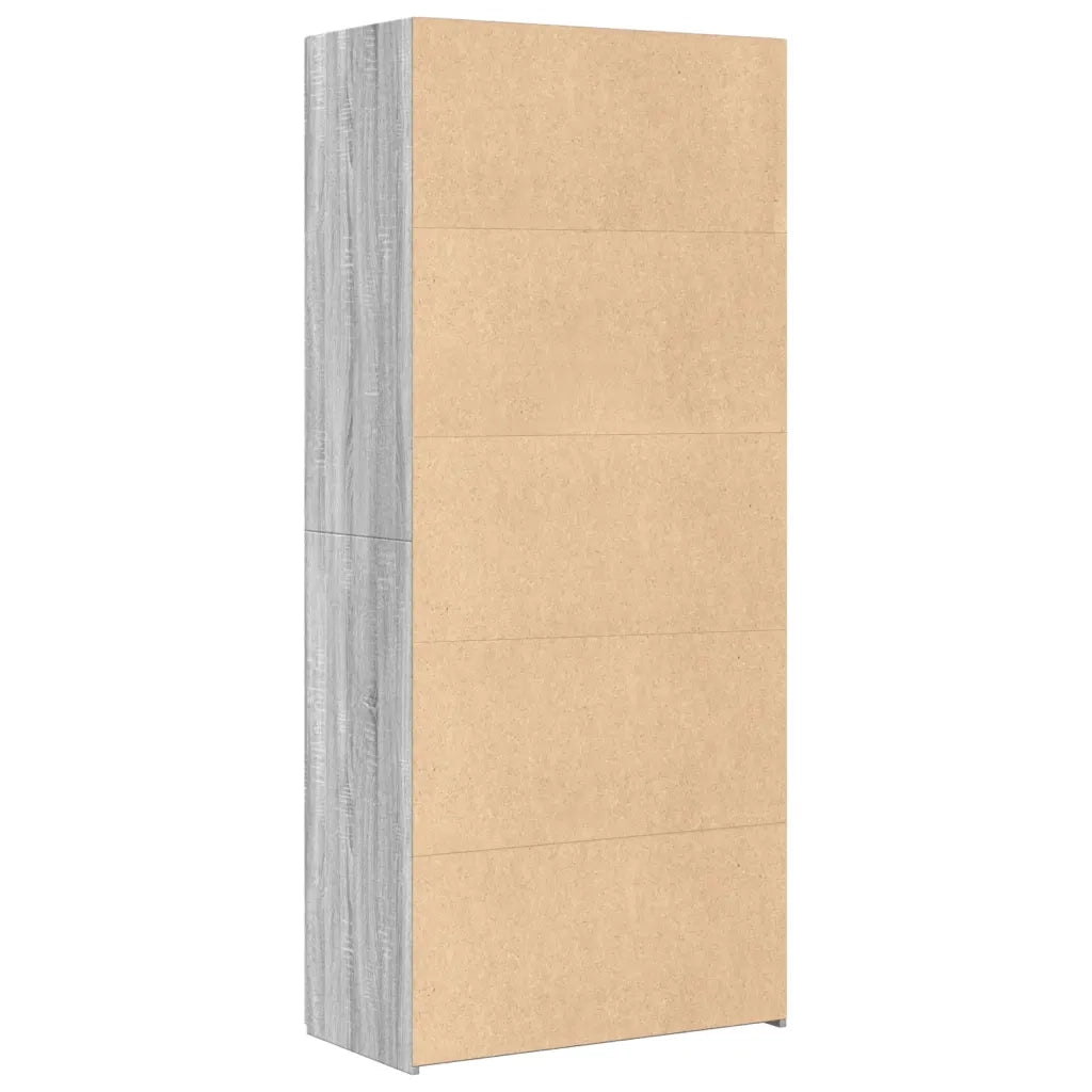 Credenza Grigio Sonoma 80x42,5x185 cm in Legno Ingegnerizzato 3281439