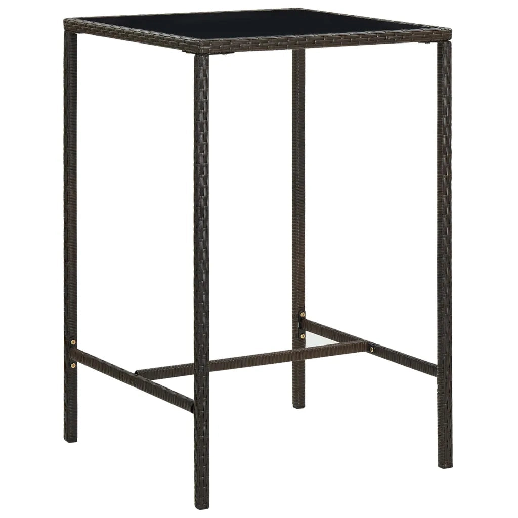 Set da Bar da Giardino 5 pz in Polyrattan Marrone 3064839