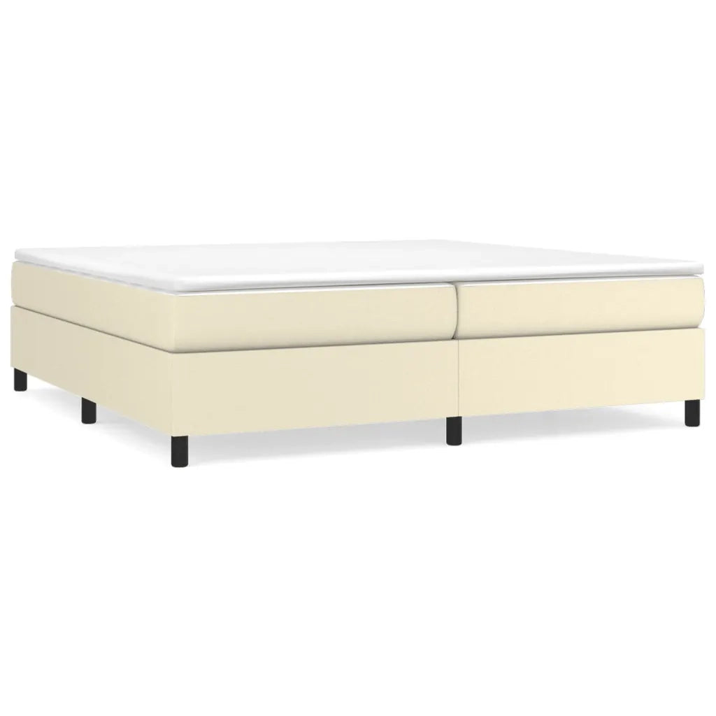 Struttura Letto a Rete a Molle Crema 200x200 cm in Similpelle 3121067