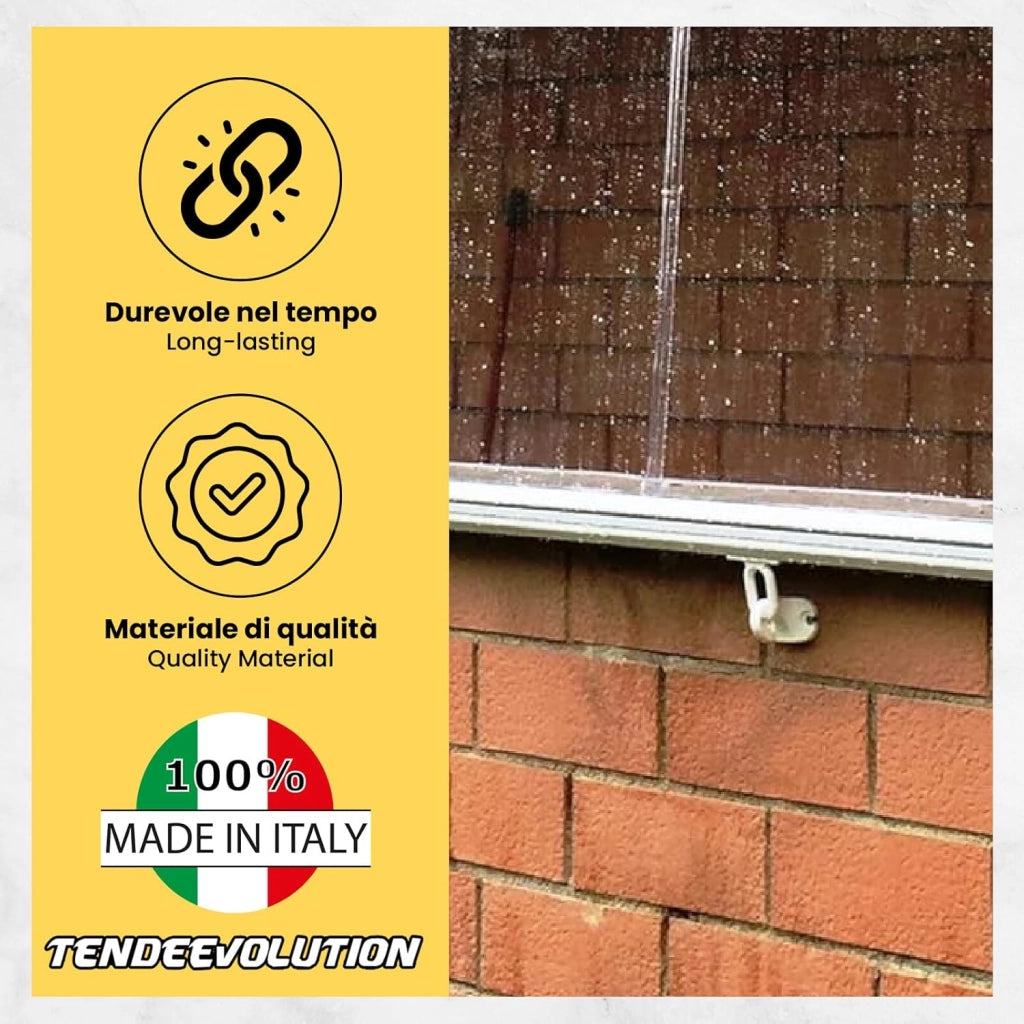 Gancio per Tenda da Sole in Pvc - Occhiello Per Tenda A Caduta Mod. Paletta Colore Avorio