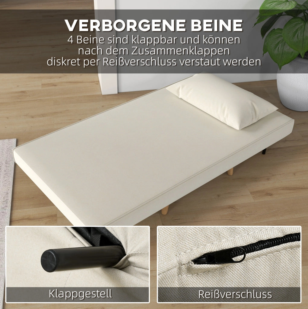 Divano letto singolo nordico con schienale regolabile