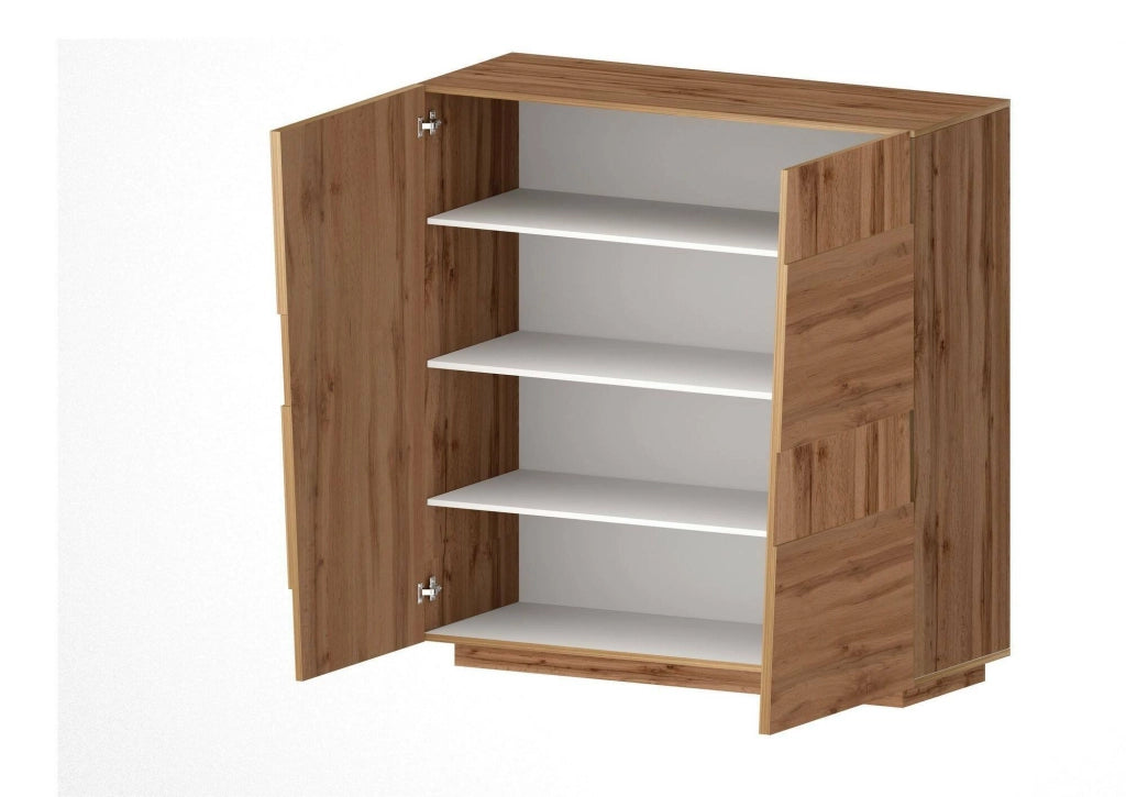 Armadio multiuso 2 ante Aulla, Mobile multifunzione, Armadietto a 2 ante, 120x44h126 cm, Rovere