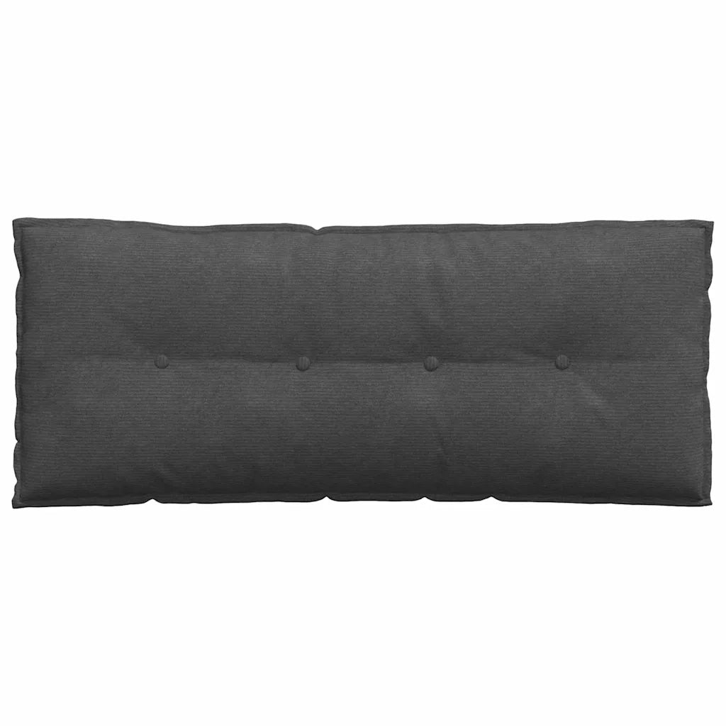 Cuscino per Schiena Grigio scuro 120 x 50 cm Tessuto in Cords