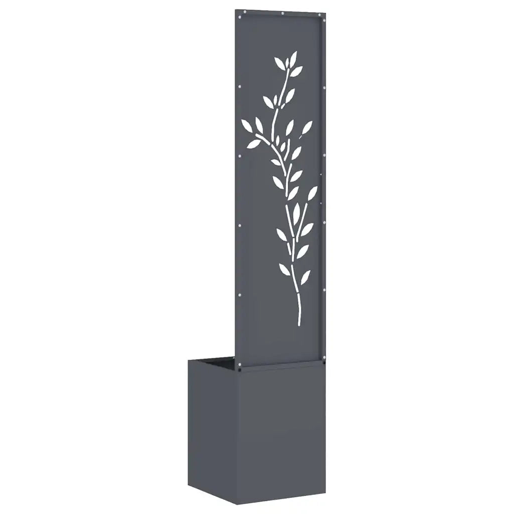vidaXL Schermo per privacy in giardino Floreale Antracite 32 x 140 cm