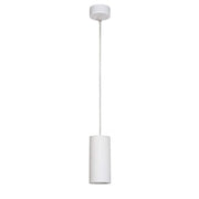 Trade Shop - Lampadario Faretto Cilindro Pendente A Sospensione Attacco Gu10 Bianco 15cm 99920 -