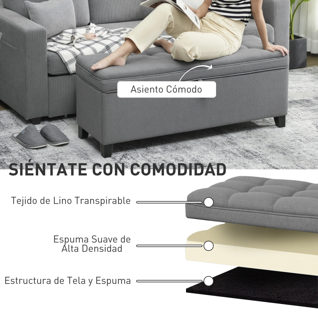 Cassettiera a ribalta con 2 ante ¨C zephmum ¨C 120x40x48 cm grigio scuro