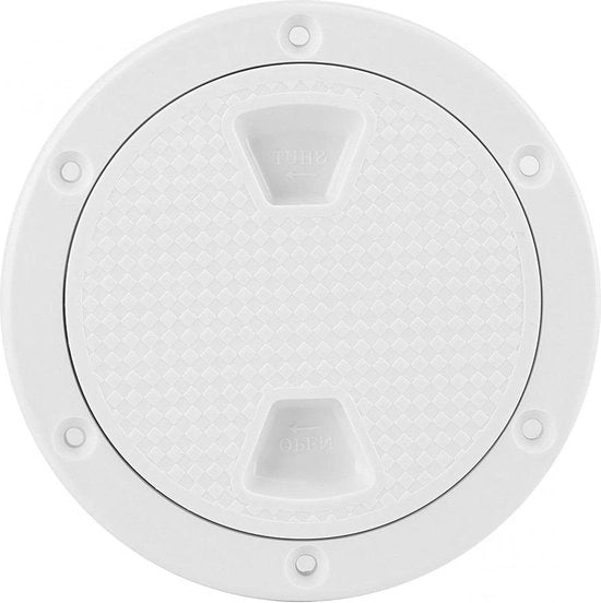 Coperchio di ispezione della barca sostitutivo 100mm - 4 pollici piastra di copertura ABS rotonda bianca - resistente all'UV e corrosione schiacciante coperchio.