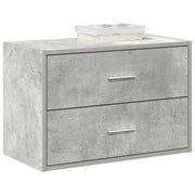 vidaXL Armadio con 2 Cassetti Grigio Cemento 60x31x40 cm in Truciolato