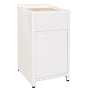 Mobile Lavatoio da Esterno in Polipropilene e Alluminio 45x50x83 cm Bianco