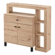 Madia Banos, Credenza un Cassetto, 106x35x101h cm Marrone Rovere Nodi