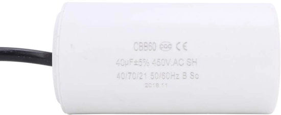 Condensatore CBB60 - Ambientalmente Pieno - Piccola Dimensione - 450V - 40uF - Per Applicazioni Domestici - 13x7x7 cm