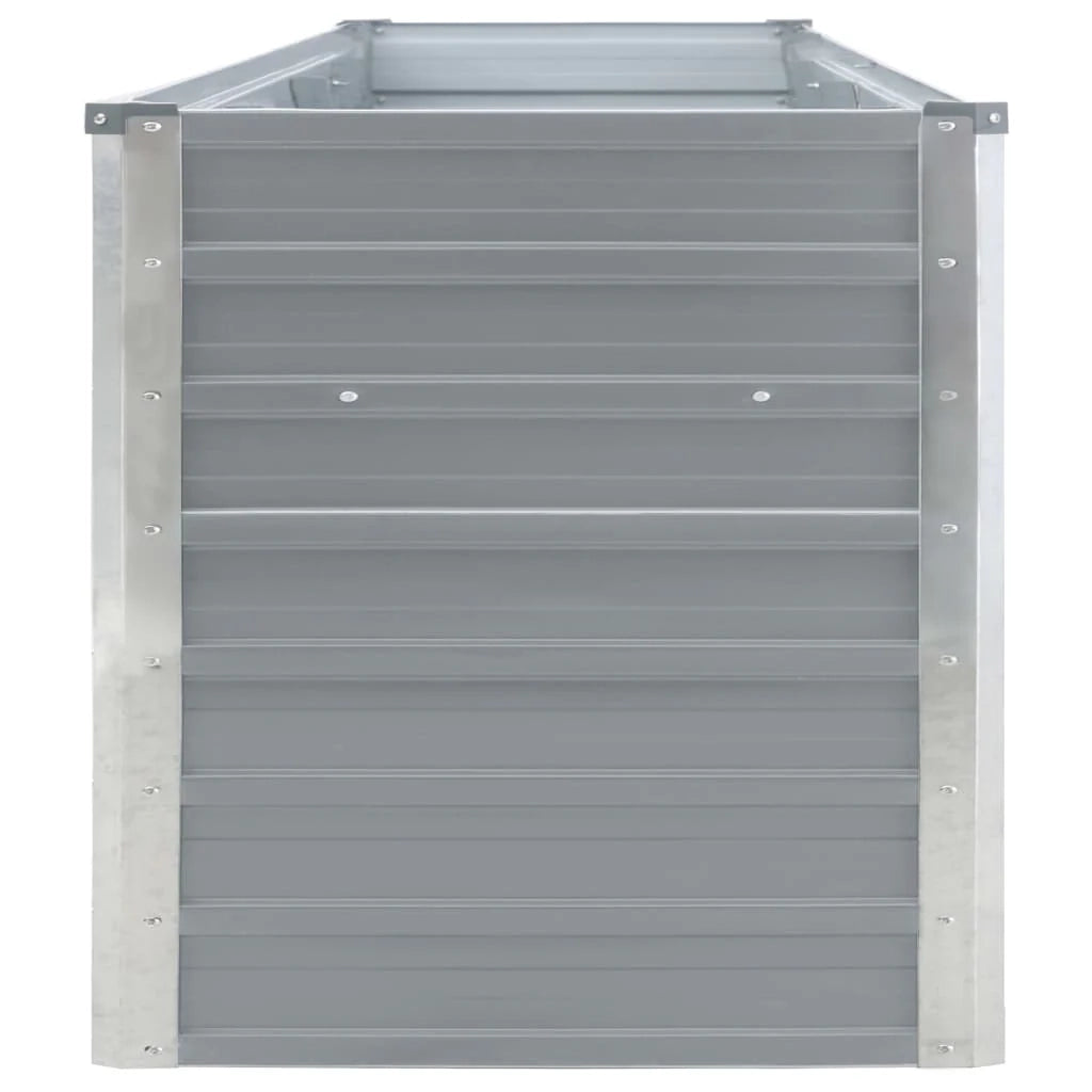 Fioriera rialzata per piante e fiori acciaio zincato 320 x 40 x 45 cm grigio 02_0001108