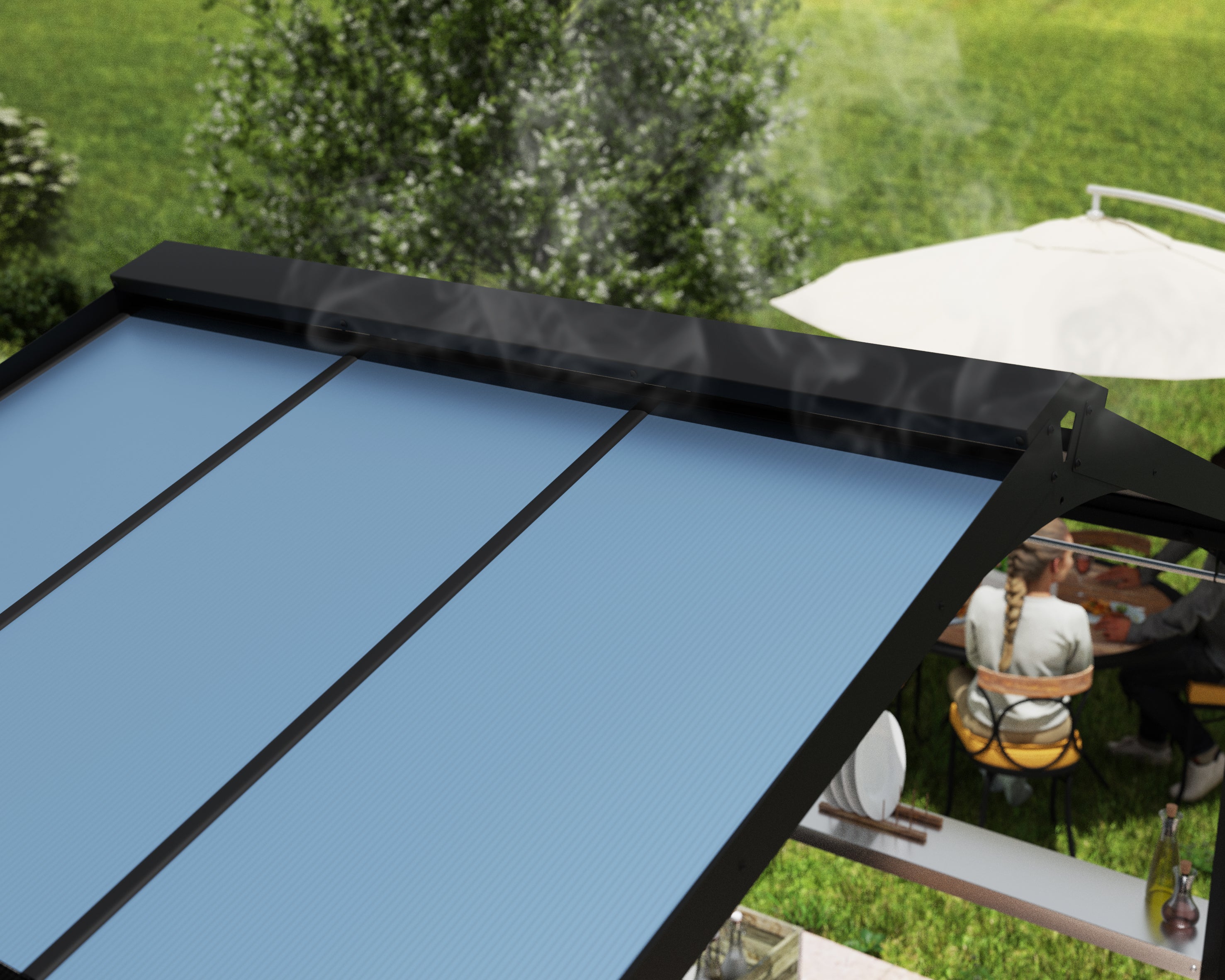 Canopia Austin Gazebo per Barbecue in Alluminio 1.8X2.4 m