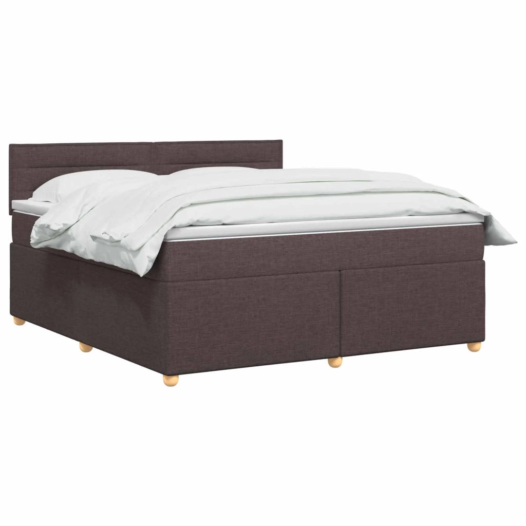 Letto box spring con materasso Marrone Scuro 140 x 200 cm 3452432