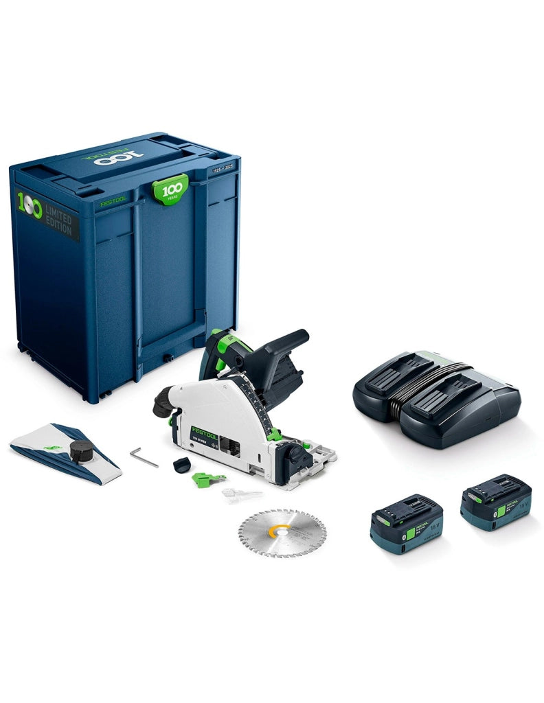 Sega da incisione FESTOOL TSC 55 KEBI-Plus/XL 100Y (2 x 5,0 Ah + TCL6 + SYS3 M 437)