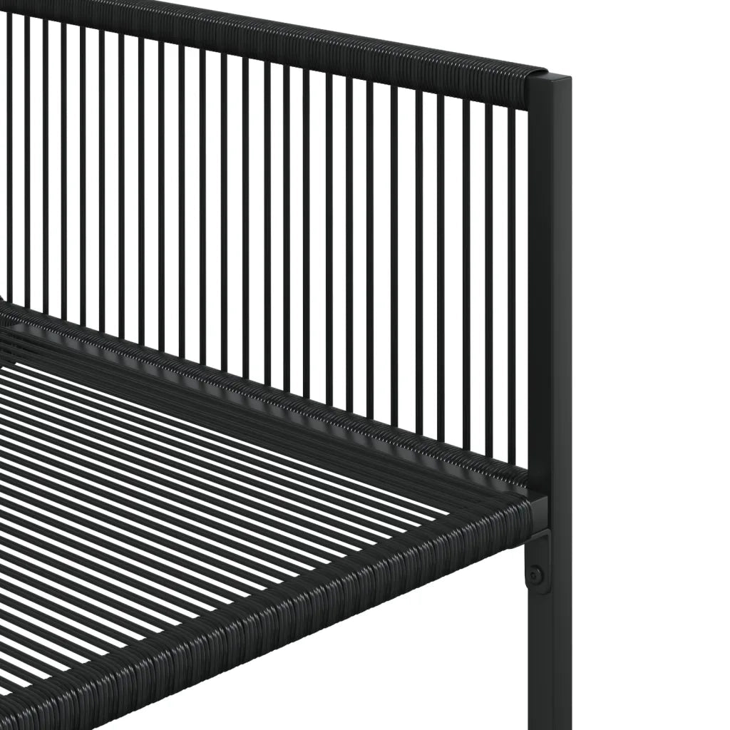 Set da Pranzo da Giardino 13pz Nero in Polyrattan 3295037