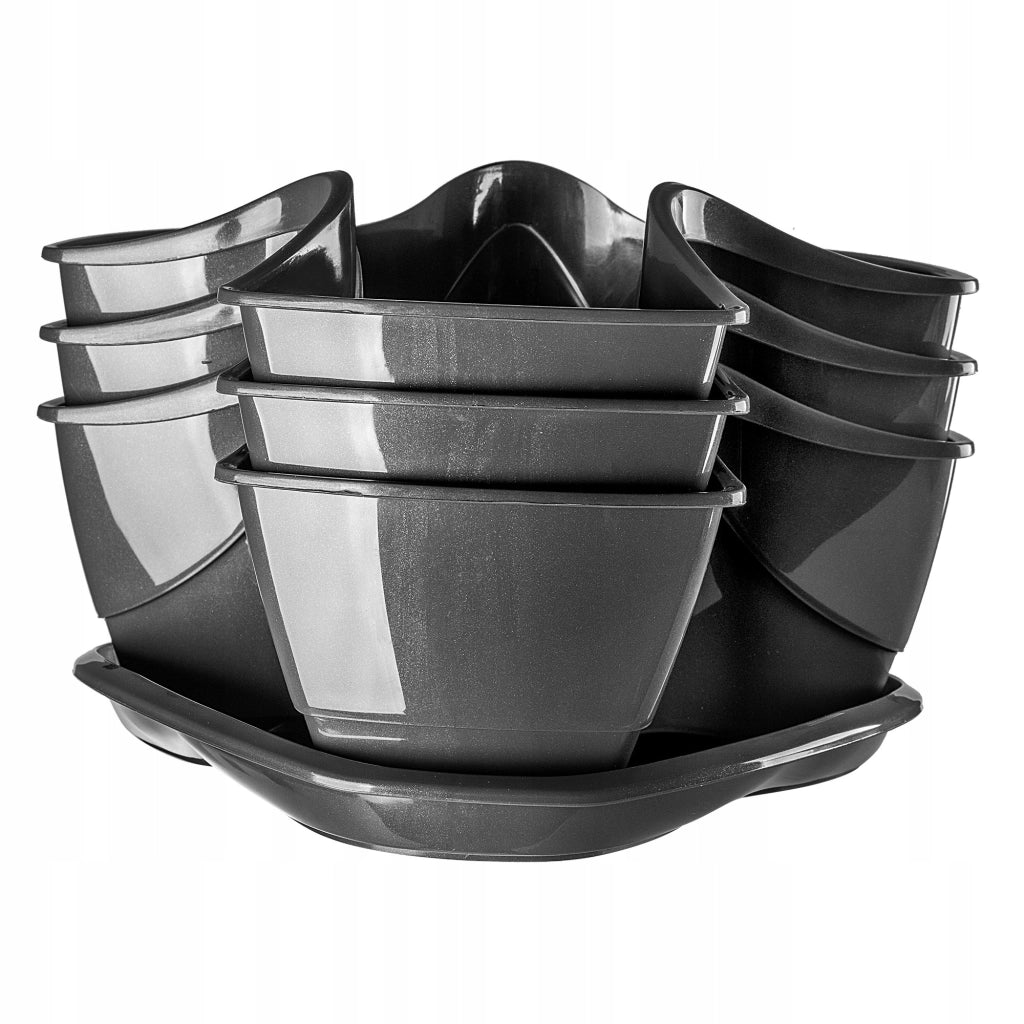 Vaso da fiori KADAX, vaso per fiori, coperchio in plastica, tripla cascata, supporto per fiori 3 in 1