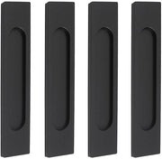 Maniglie di porta autoadesive - 4 pezzi - Materiale in lega di alluminio nera opaca - Design moderno - Maniglia a movimento lineare - senza attrito - Maniglia comoda da afferrare - Maniglie di porta