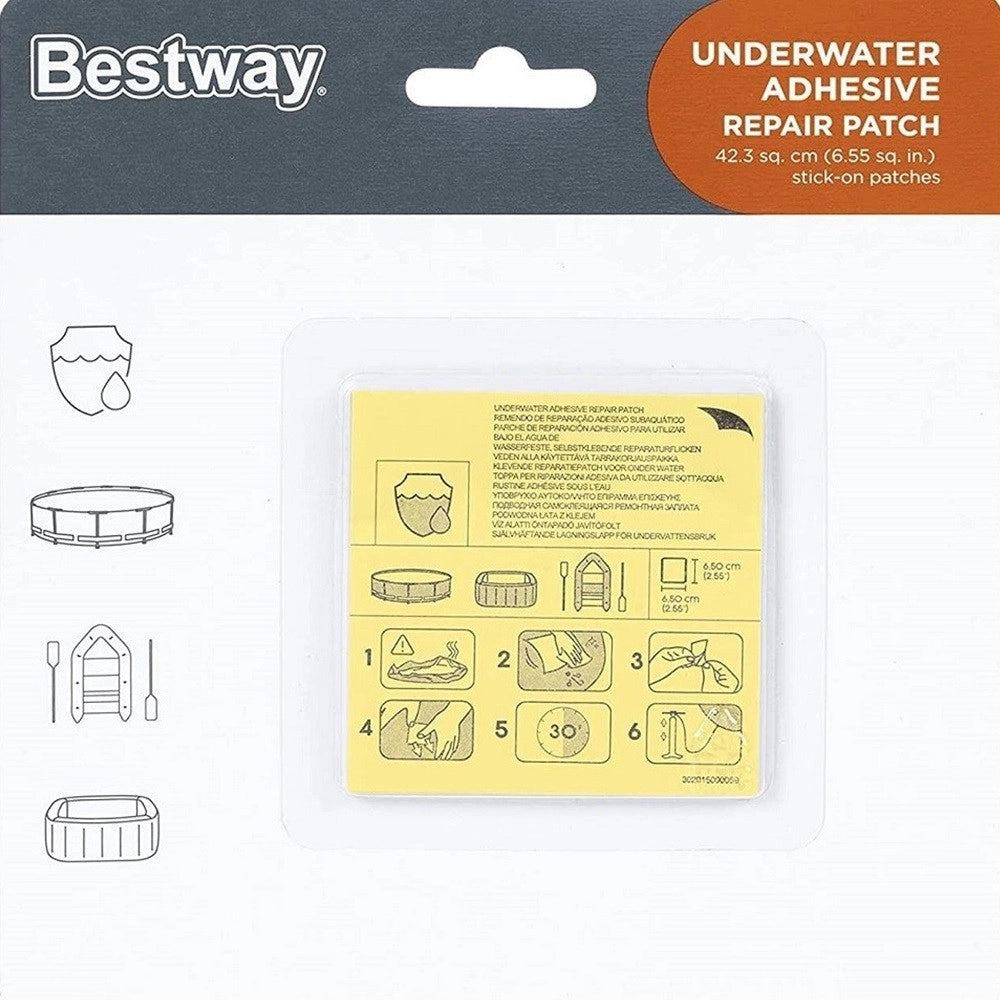 Trade Shop - Kit 10pz Toppe Di Riparazione Autoadesive Per Piscine Resistenti All'acqua 62091 -