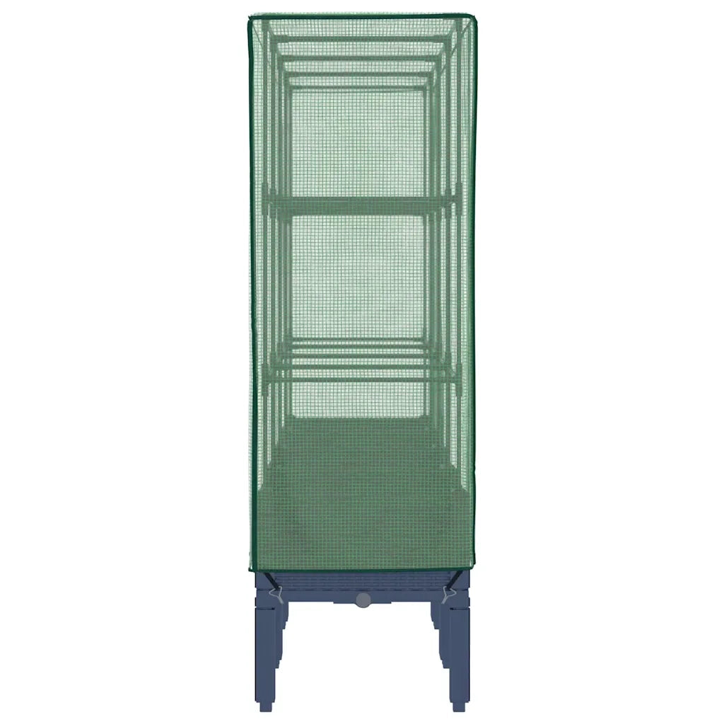 vidaXL Letto Rialzato con Copertura Serra Effetto Rattan 160x40x140 cm