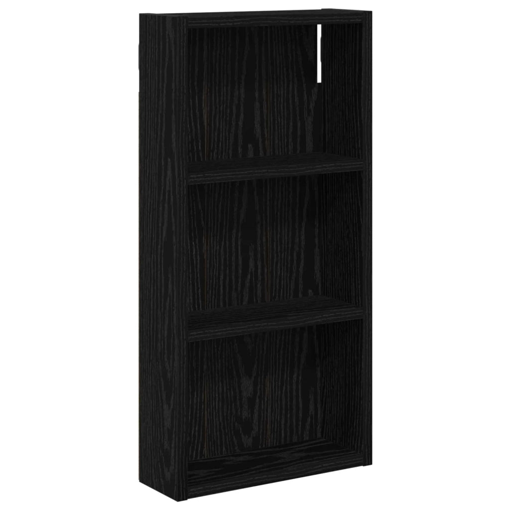 Armadio da bagno a muro Rovere Nero 30 x 10 x 60,5 cm