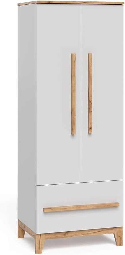 Armadio per bambini Malia, Cashmere/Artigianale, 70 x 186.8 cm, combinabile con altri mobili della serie Malia