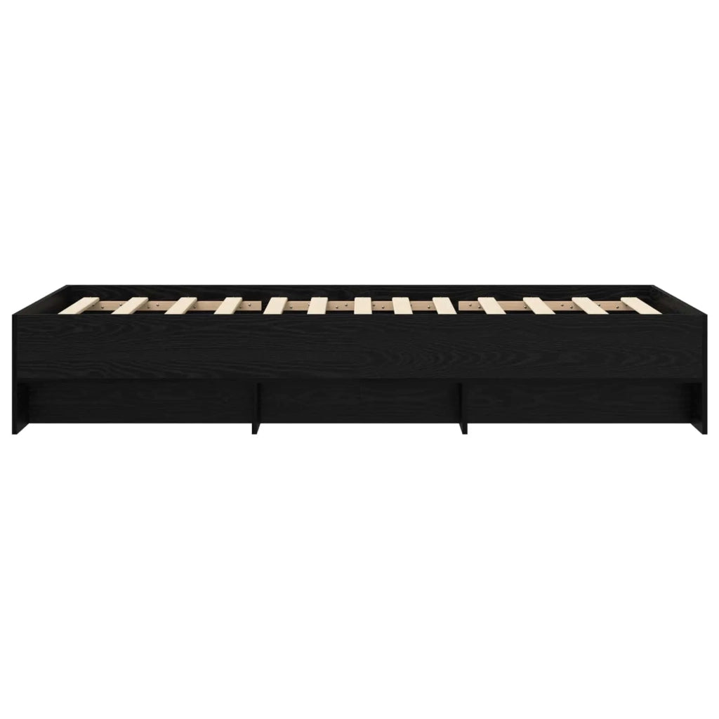 Struttura del letto con lo scaffale Rovere Nero 80 x 200 cm 3429675