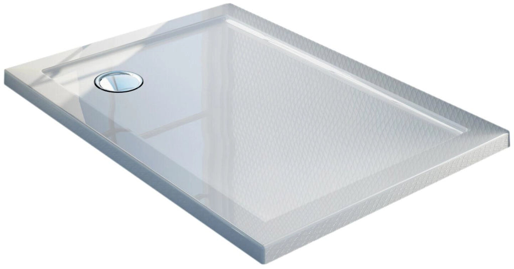 Piatto Doccia 100x100 cm in Acrilico Fosterberg Floret 2 Bianco Lucido