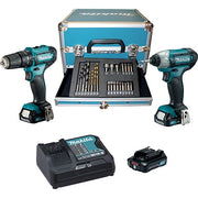 TRAPANO AVVIT BATTERIA KIT CLX228SAX2 MAKITA - HP333D +TD110D VOLT 12X3 AH 2 +VALIGIA + PZ 24- 1 confezioni