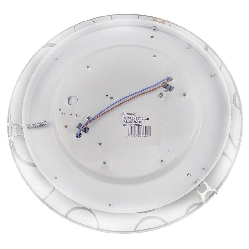 ONDA LAMPADA PLAFONIERA 2 LAMPADINE E27 40 CM ONDINA