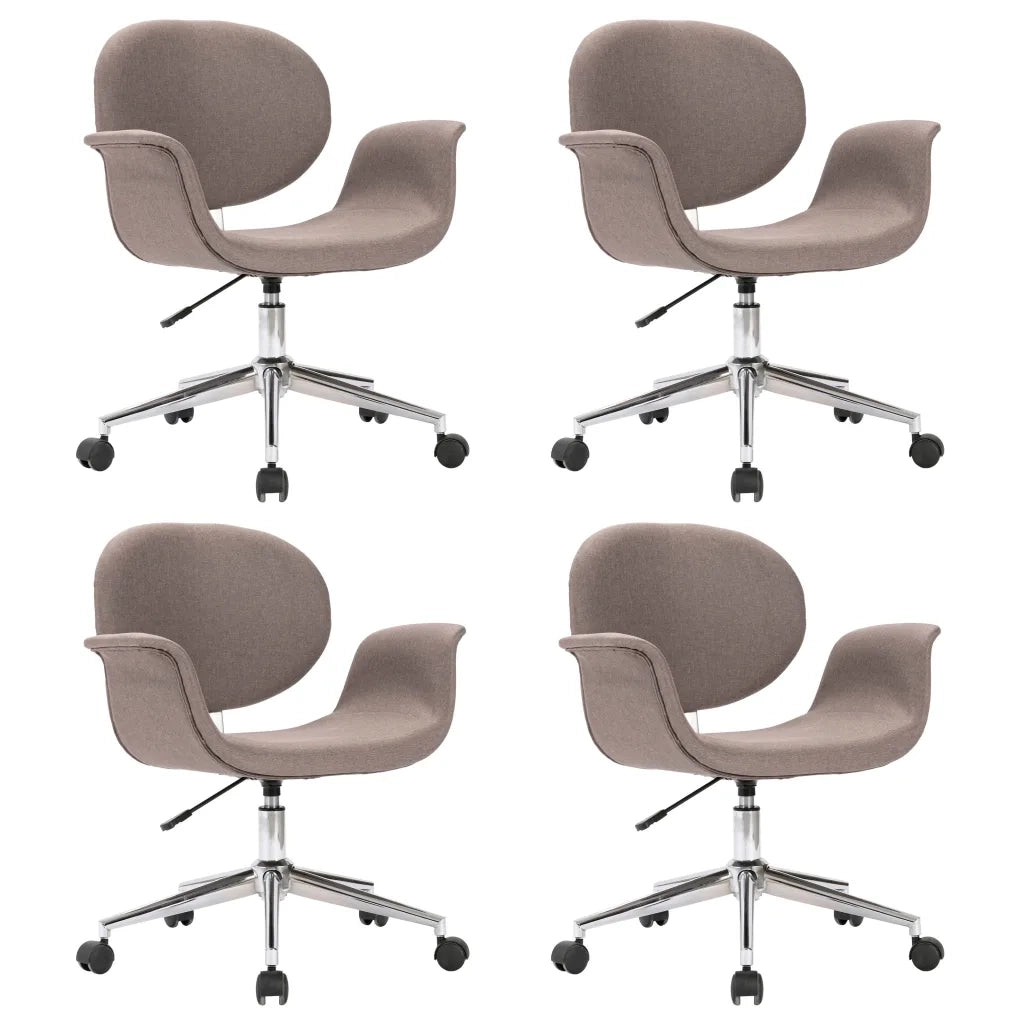 Sedie da Pranzo Girevoli 4 pz Grigio Talpa in Tessuto cod mxl 17655
