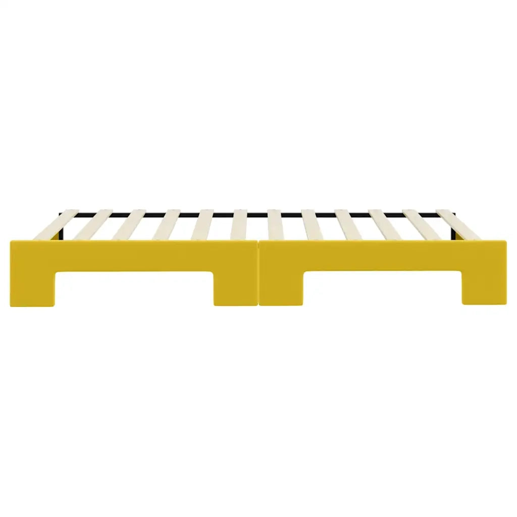 Divano Letto con Letto Estraibile-Sofa Letto-Daybed Giallo 100x200 cm in Velluto 598690
