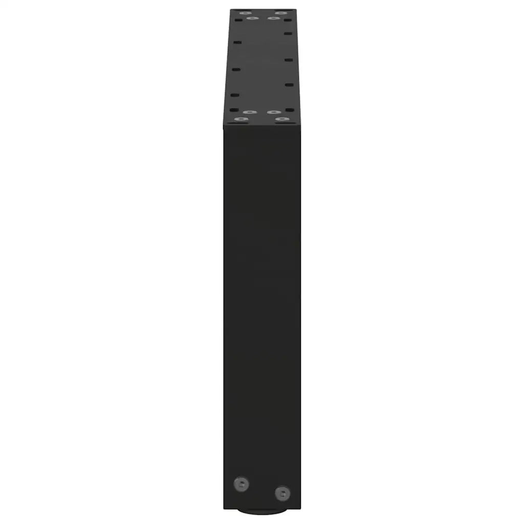Gambe per Tavolino da Caff¨¨ a Forma di U 2 pz-Set di 2 Gamba per Tavolo Nere 60x(30-31) cm Acciaio 752336