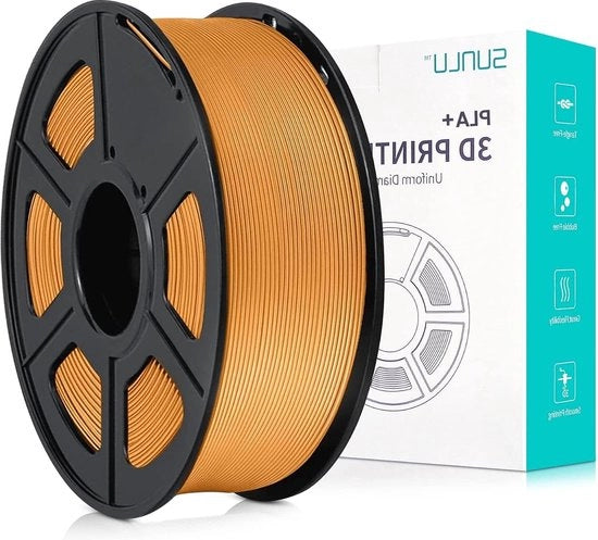 Filamento PLA+ 1,75mm per Stampanti 3D - Pienamente Avvolto - Precisone Dimensionale +/- 0,02mm - 1kg Bobina - Caffè