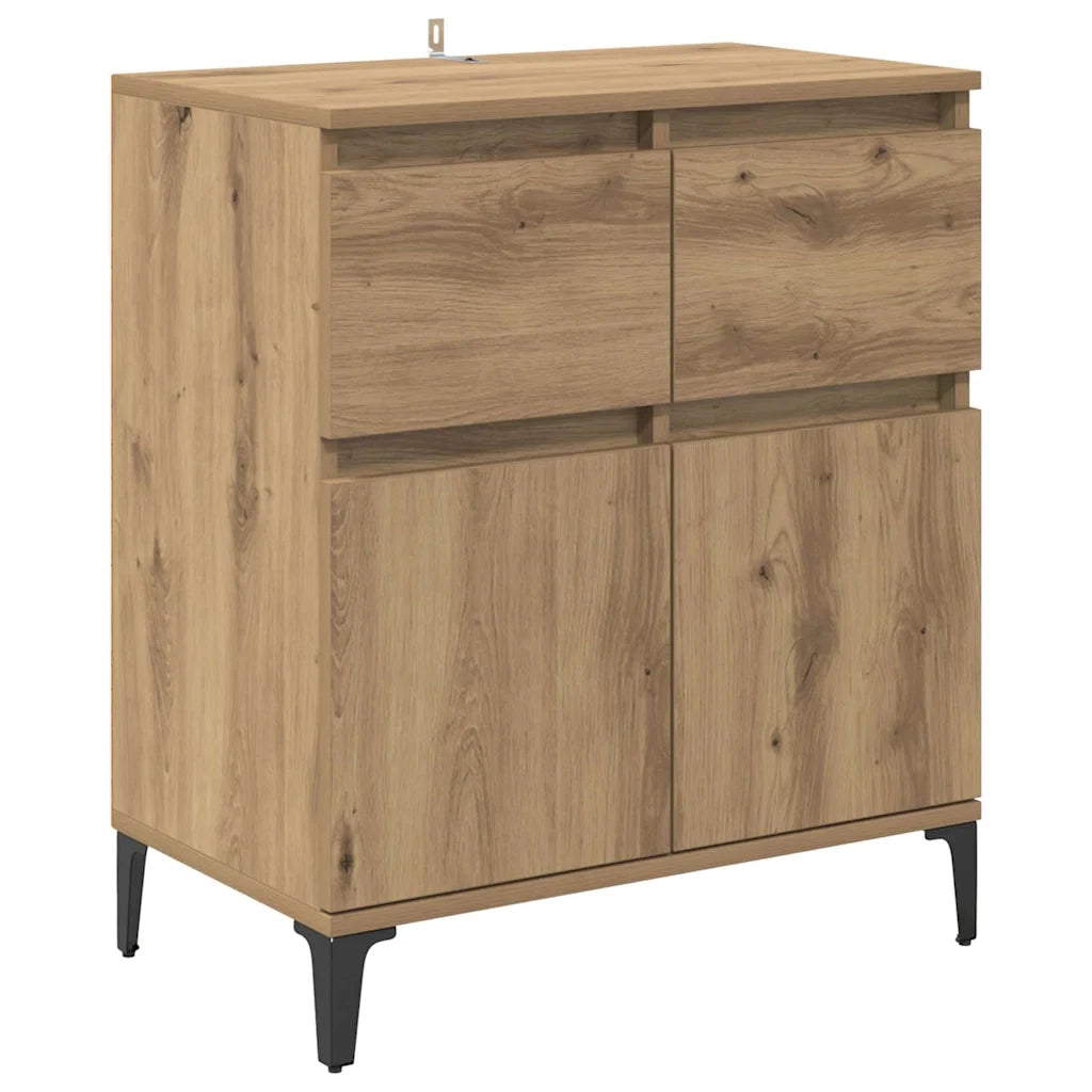 Credenza con Cassetto-Buffet-Armadio da cucina Rovere artigianale 60 x 35 x 70 cm 192348