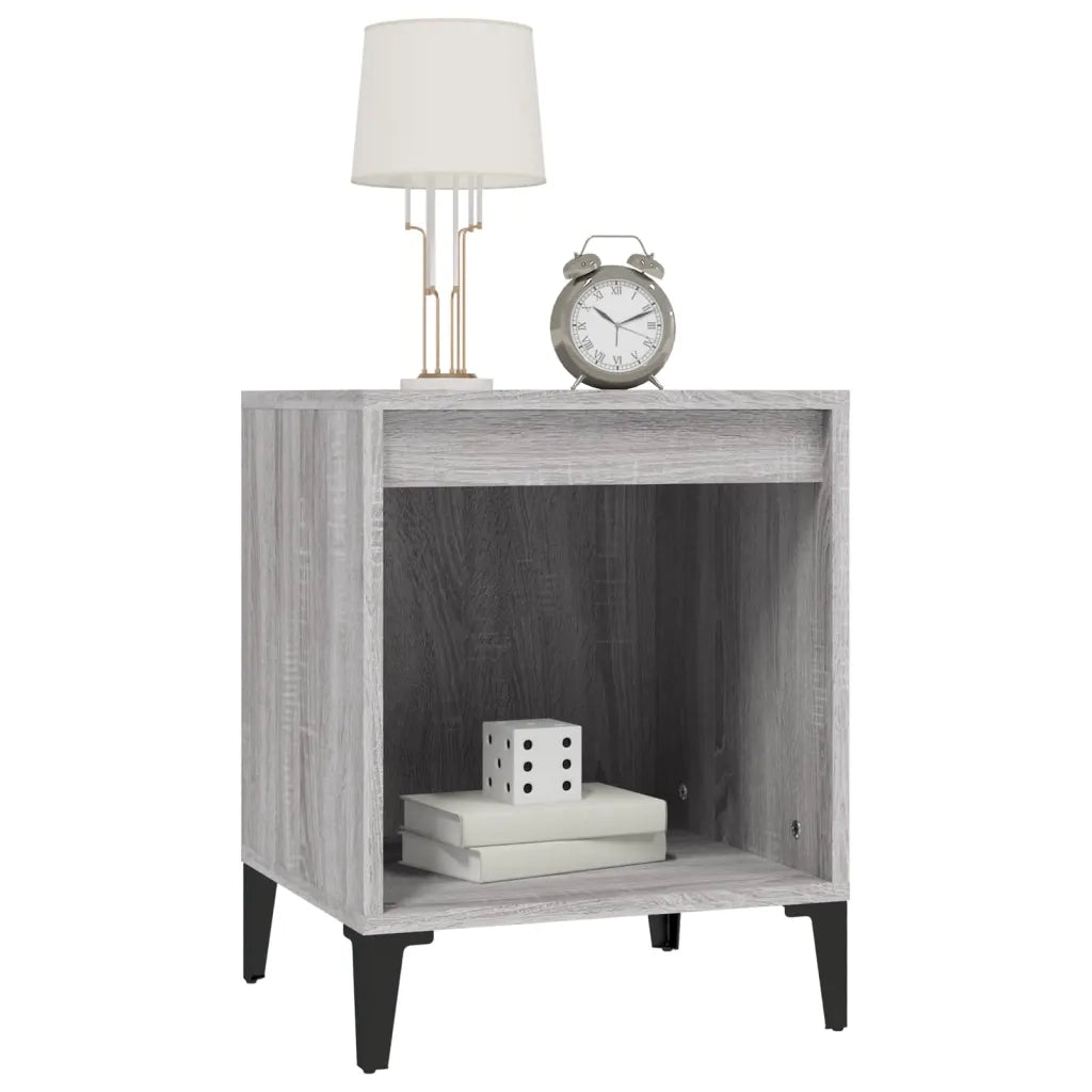 Comodino 2 pz Grigio Sonoma 40x35x50 cm cod mxl 30140