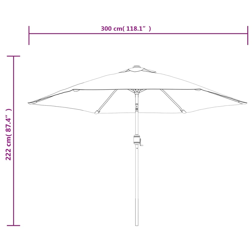Ombrellone da esterno con palo in metallo 300 cm blu 02_0008279