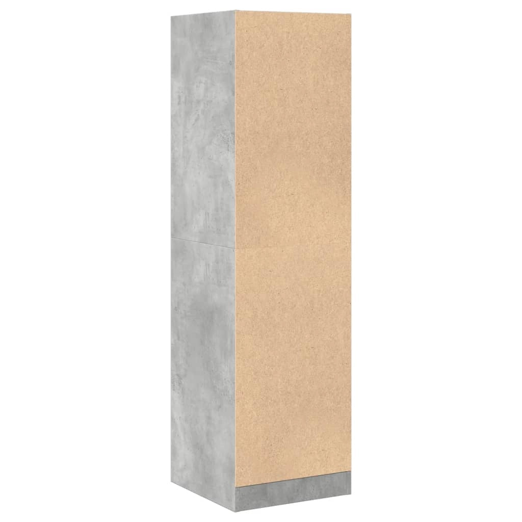 Mobiletto da farmacia dal design vintage per ufficio 40 x 41 x 144,5 cm legno composito grigio cemento 02_0055661